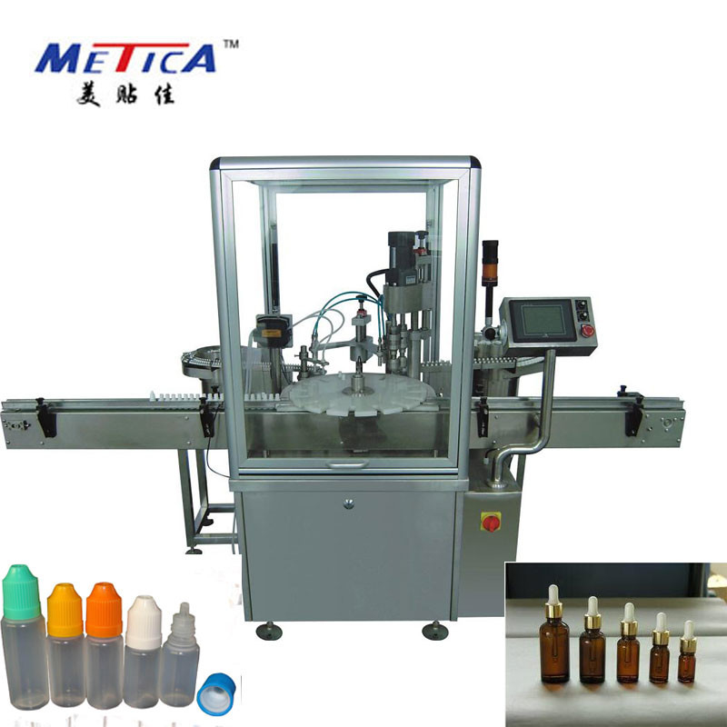 Precision 10ml-100ml Monoblock Filling Capping Machine met servomotor aangedreven zuiger technologie