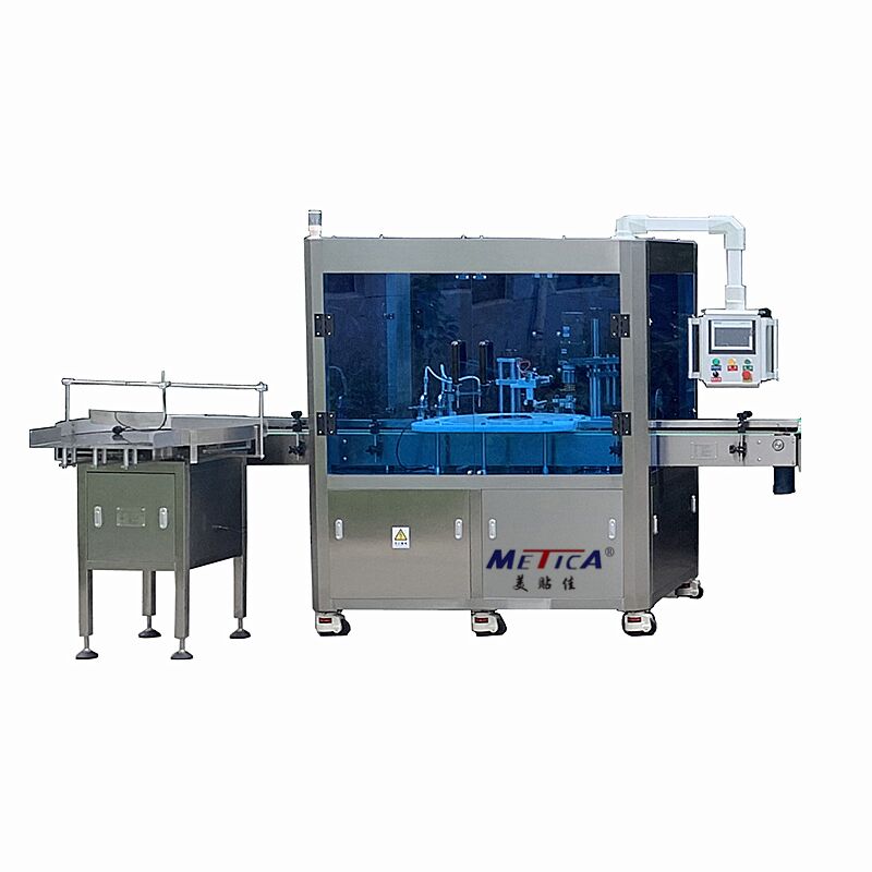 Instapmodel Automatische Etherische Olie Fles Vul- en Krimpmachine 1200-1800BPH 2-Kops Tandwielpomp Enkele Krimper