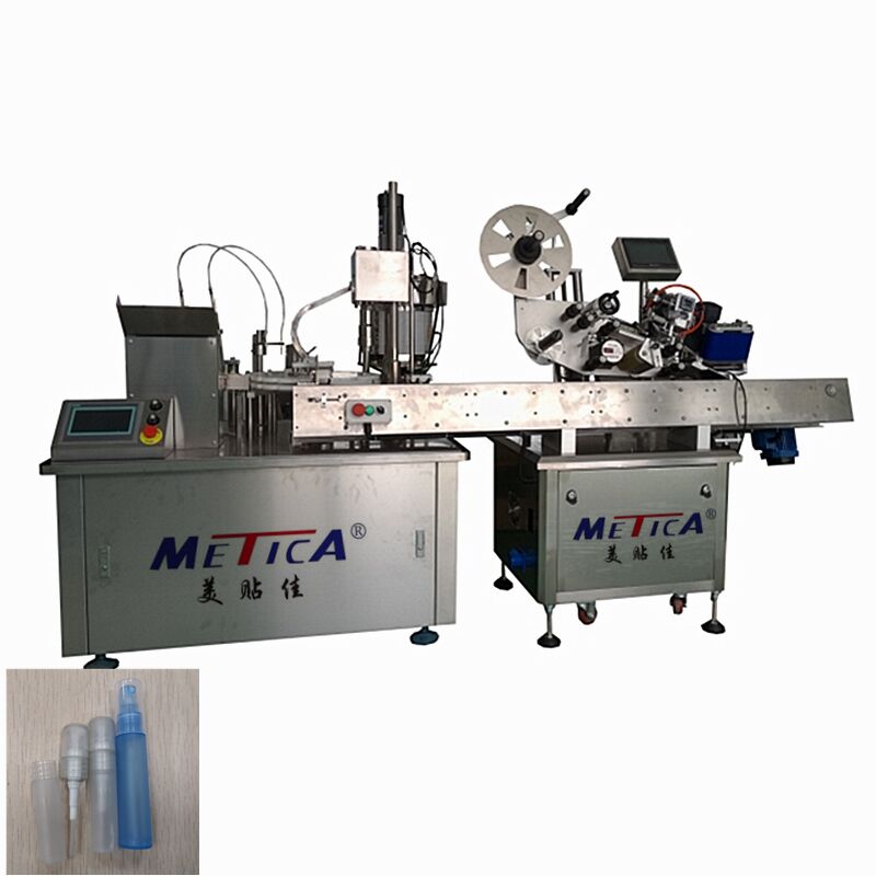 Automatische 1-3 ml geurvulmachine met dop en etikettering voor monsterflessen