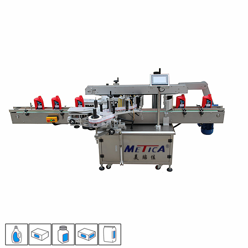 Automatische hoge snelheid driezijdige wrap-around etiketteringsmachine voor efficiënte etikettering