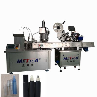 Automatische Roll-On-flessenvulmachine met kogelafsluiting en etiketteermachine voor etherische oliën