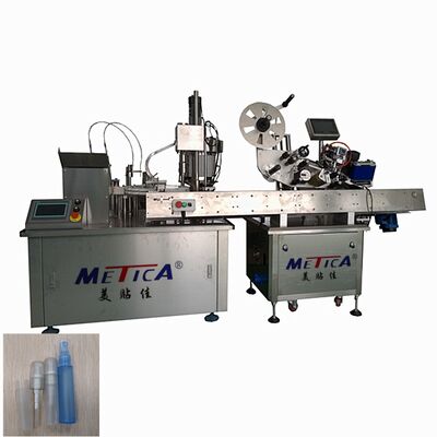 Automatische 1-3 ml geurvulmachine met dop en etikettering voor monsterflessen