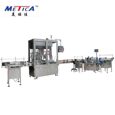 METICA-Stroop het Bottelen Productielijnhuisdier Flessenvullen en het Afdekken Machine