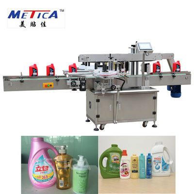 MT-3510 voor en achterkanten die machine en shampoofles Etiketteringsmachine etiketteren