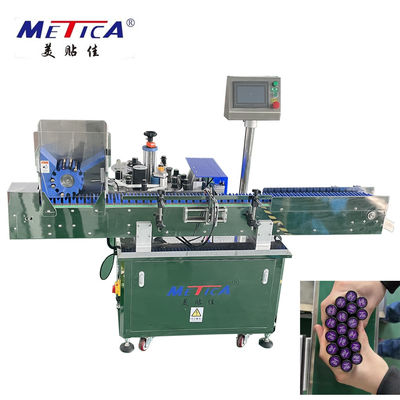 SS Automatische Ronde Fles Etiketteringsmachine, de Sticker van de Lippenstiftbodem Etiketteringsmachine